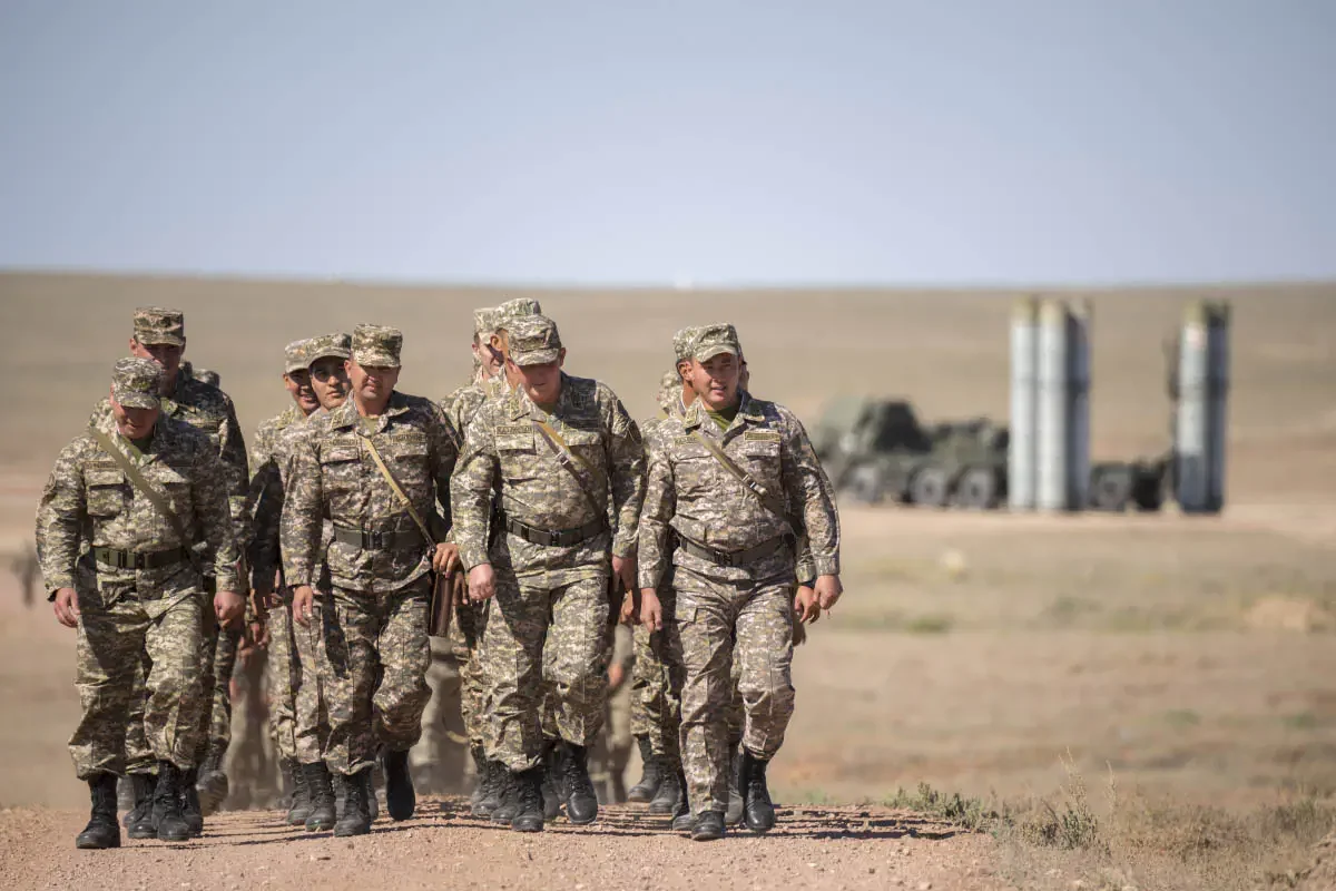 S-300PS (NATO reporting name SA-10 Grumble) anti-aircraft missile system Kazakh Air Defense Forces. Sary-Shagan missile testing range