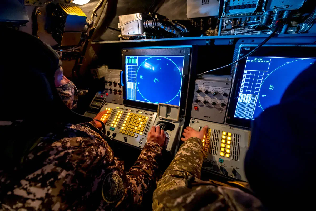 Buk-М2 missile system (NATO reporting name SA-17 Grizzly) Kazakh Air Defense Forces. Sary-Shagan missile testing range